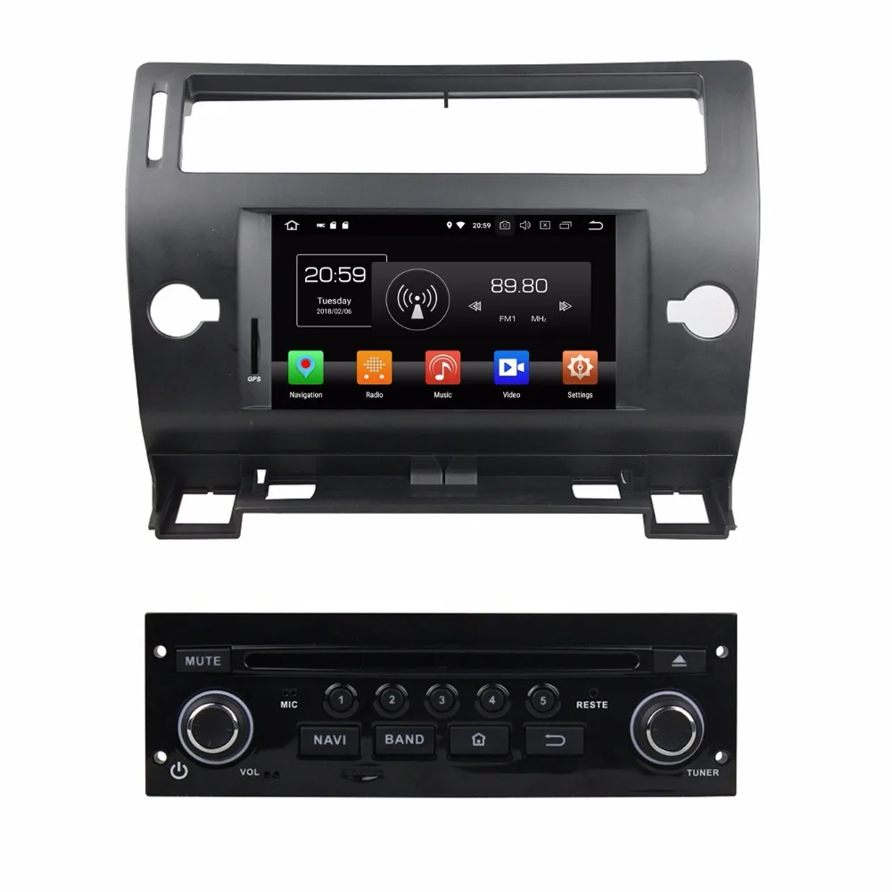 Discount 7 inch Octa Core Android 9.0 Car Radio DVD GPS Navigation For CITROEN C4 2005-2011 Car multimedia 4G RAM 64G RAM STEREO media 0