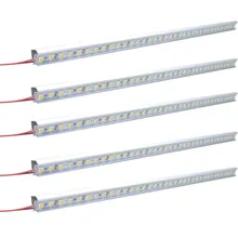 10 шт. 50 см 5630 5050 36led dc12v led жесткий бар пропилен-каучука прокладки с V алюминиевый профиль оболочки канала светодиодный счетчик света cabinet light
