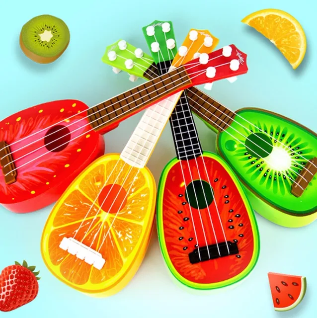 4 Cuerdas De Fruta de Dibujos Animados de Tilo Ukulele