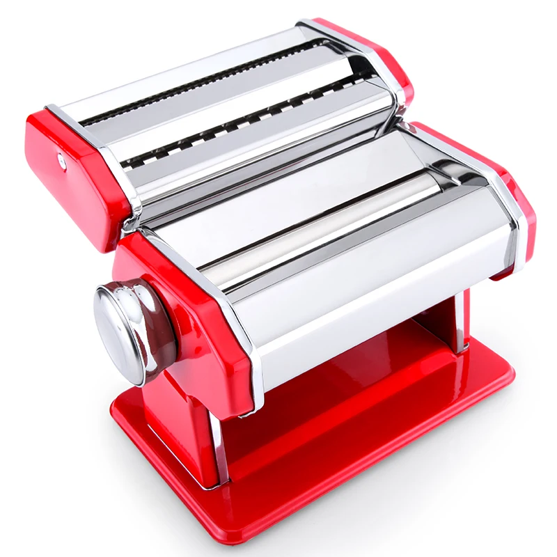 Stainless Steel Pasta Making Machine Red Siver Deluxe Pasta Machine Noodle Maker