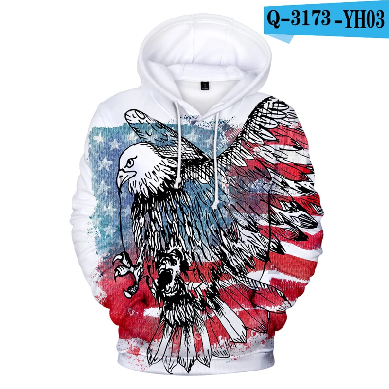 

Usa Hoodie Independence Day Eagle Moletom American Flag Sweatshirts Men Polyester Mens Hoodie 3D Clothing Streetwear 3D Clothes