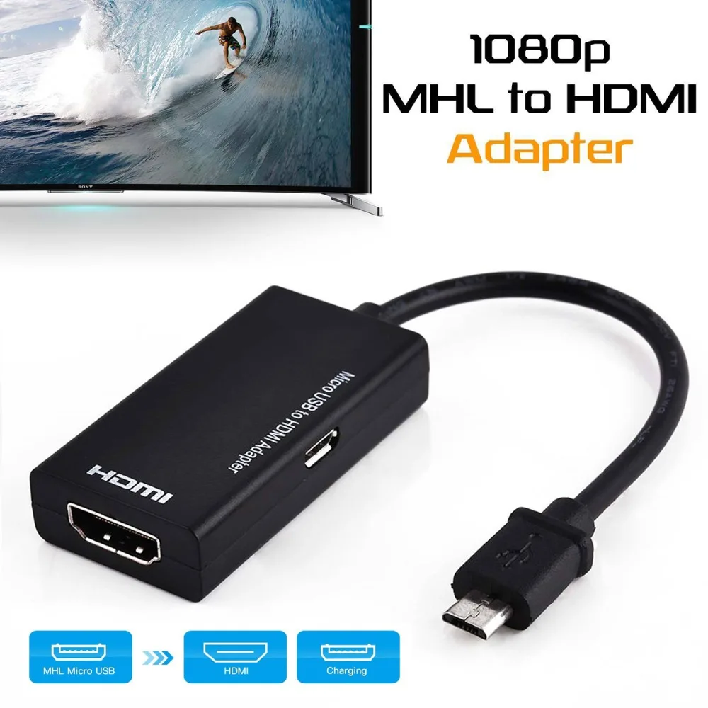 Micro USB 2,0 адаптер MHL к HDMI Кабель-адаптер 1080P HD HDMI аудио-видео кабель штекер к женскому MHL конвертер для HUAWEI sony htc