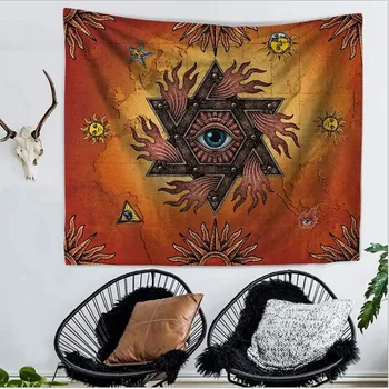 

Home Decor Polyester Fabric Indian Eyes Tapestry Wall Hanging Throw Bohemian Door Curtain Bedspread home decoration accessories