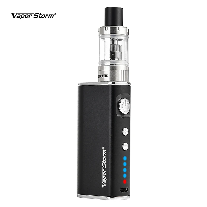 

Vapor Storm MINI 50w Kit Electronic Cigarette Box Mod Vape 2200mah Battery 5 Led Lights Variable with 0.5ohm 2mL Vtank Vaporizer