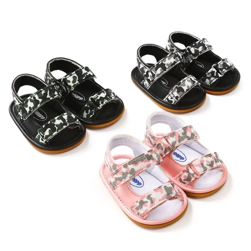 

2018 Summer Baby Casual Shoes Boys Girls Camouflage Breathable Sandals Baby Boys Canvas PU Sneakers