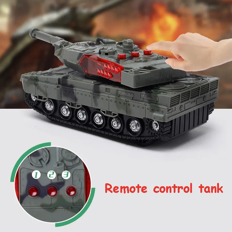 Remote Control Tank Music Luminous Plastic Rc Toy Rc Tank Model Game Outdoors Toy Gift Remote Control Tank Music Luminous Plastic Rc Toy Rc Tank Model Game Outdoors Toy Gift