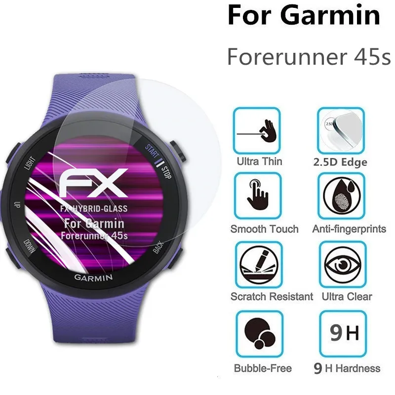 

100PCS Tempered Glass For Garmin Forerunner 45s Smart Watch Screen Protector Forerunner 45 D35mm Protective Film