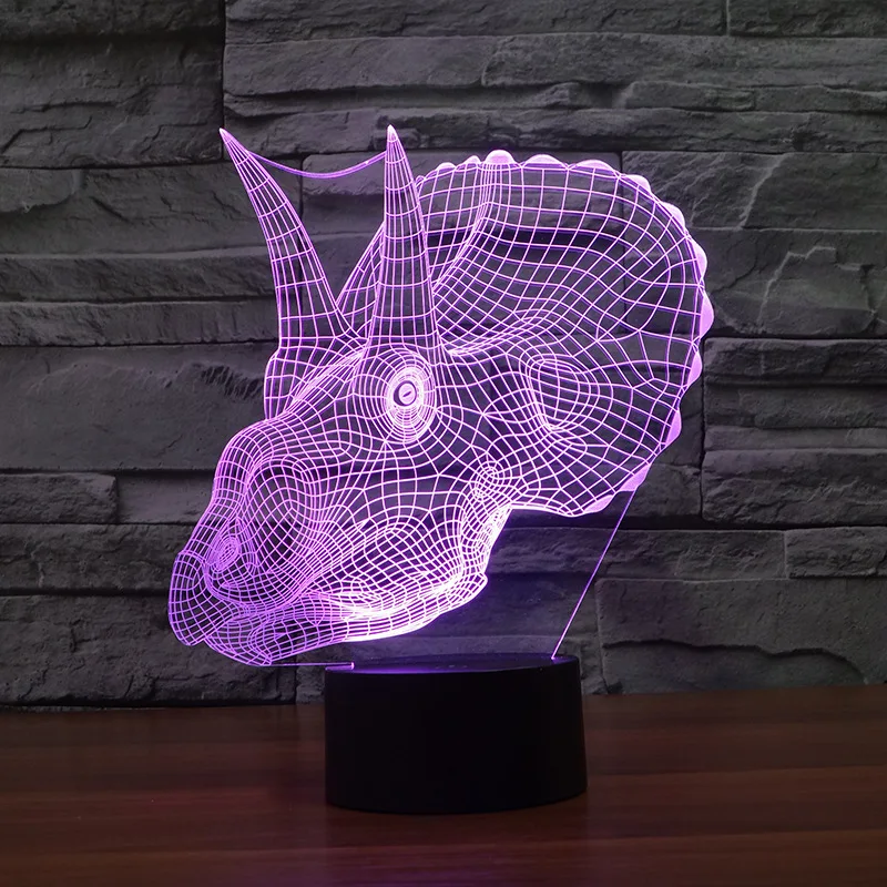 Цветные светодиодные 3d светильники в виде головы овцы сенсорный постепенный