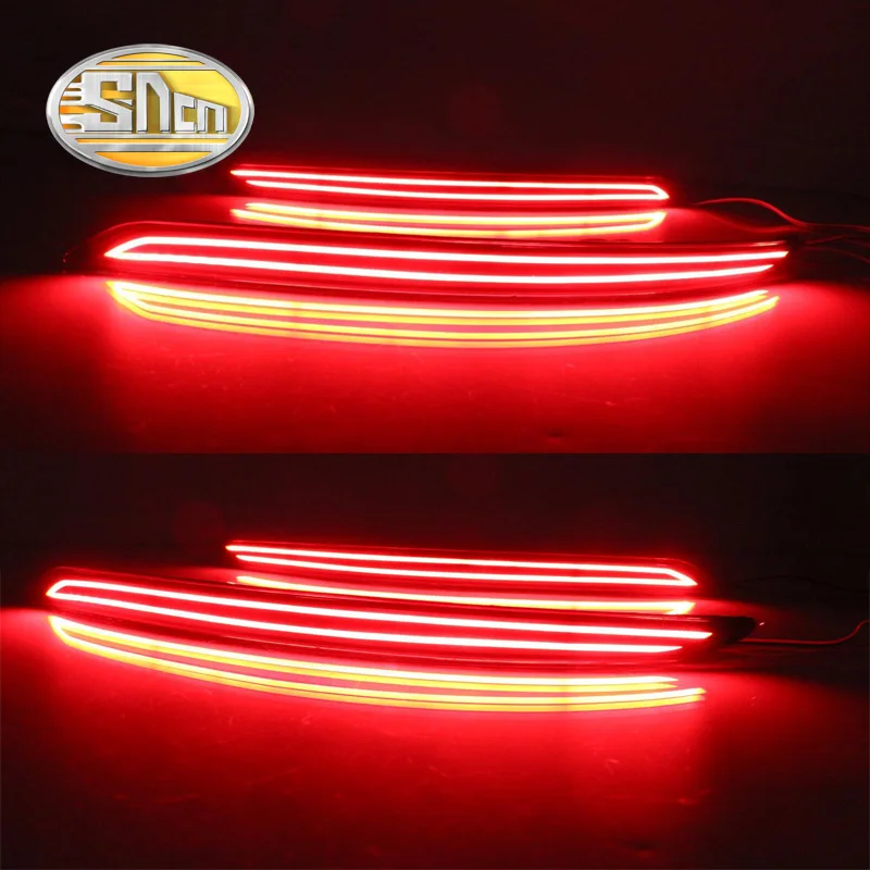 SNCN Multi-functions Car LED Rear Fog Lamp Brake Light Bumper Light Auto Bulb Decoration Lamp For Hyundai Elantra 2016 2017