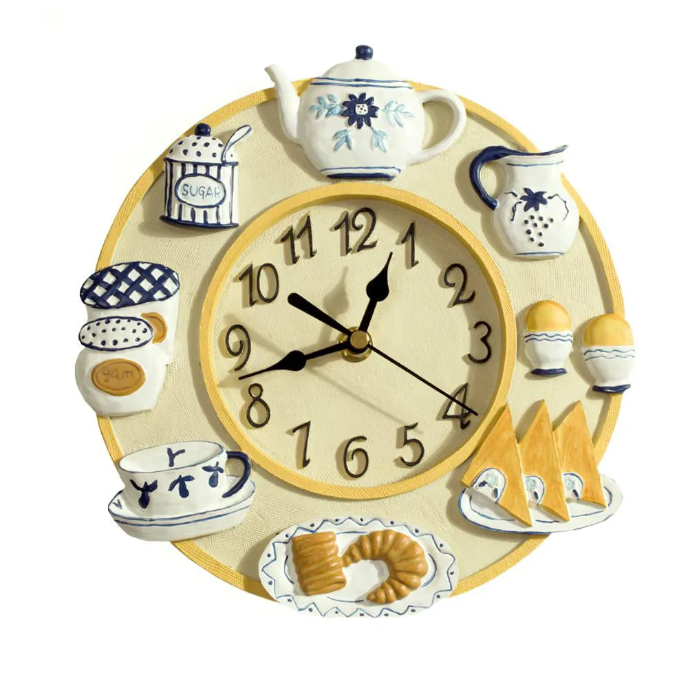 

European Style Wall Clocks Personality mute Kitchen Clock Fashion Creative Modern Minimalist Living Room Bedroom decor