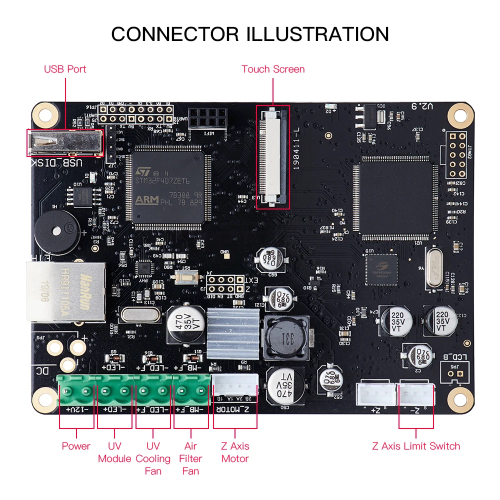 ANYCUBIC lcd 3d принтер Фотон материнская плата TriGorilla материнская плата совместима с 4 слоями печатная плата контроллера для фотона