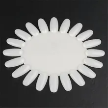 1Pc White False Nail tips Art Display Practice Wheel Board Artificial Nails Display