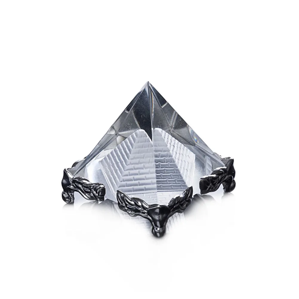 AUGKUN 1 шт., Кварцевая Хрустальная стеклянная пирамида-украшение, резная пирамида, египетская Хрустальная пирамида, Хрустальная пирамида, украшение для дома, декор AAA