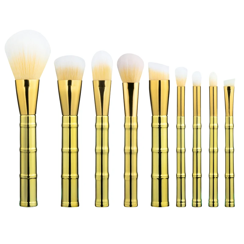 

BBL 9pcs Makeup Brush Set Bamboo Shaped Handle Cosmetic Foundation Powder Eyebrow Eyeshadow Face Blending Brush Pincel Maquiagem