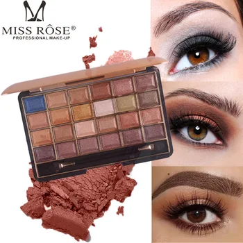 

2019 new MISS ROSE 24 full colors Hot selling shimmer/matte profession eye shadow Easy to make makeup naturally beauty eyeshadow