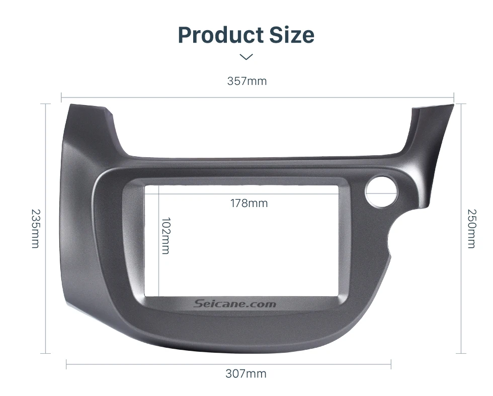 Seicane Профессиональный Серый двойной дин стерео радио панель для 2008-2013 Honda Fit RHD отделка рамка DVD рамка
