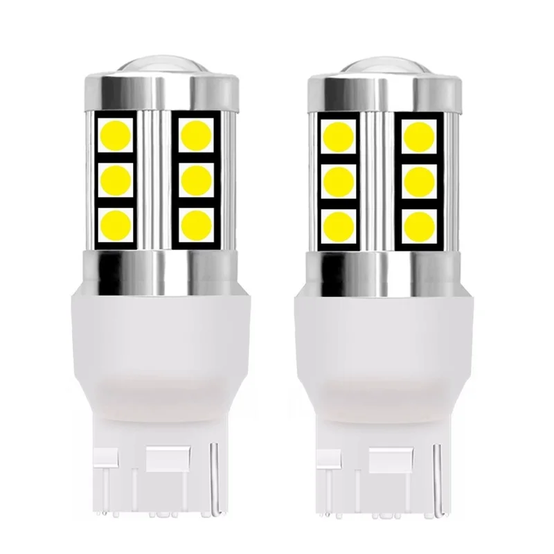 

2PCS T20 7440 W21W WY21W 3030 Chips LED Car Reserve Lamp Turn Signal Auto Tail Brake Bulb Daytime Running Light Red White Yellow