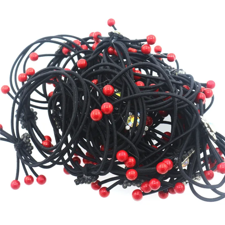 12 10pcslot Kids Elastic Hair Bands Hair Accessories For Women Headband Soft Fabric Girls Flower Hairband Children Rubber Band 30