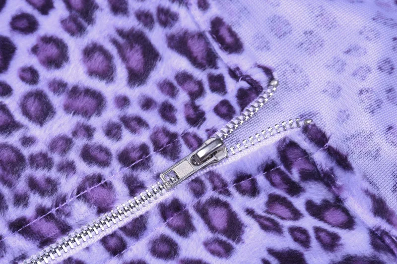 BOOFEENAA фиолетовый Леопардовый принт пушистый искусственный мех без косточек укороченный топ облегающий сексуальный милый топ на бретельках бюстгальтер уличная одежда для ночного клуба C70G4