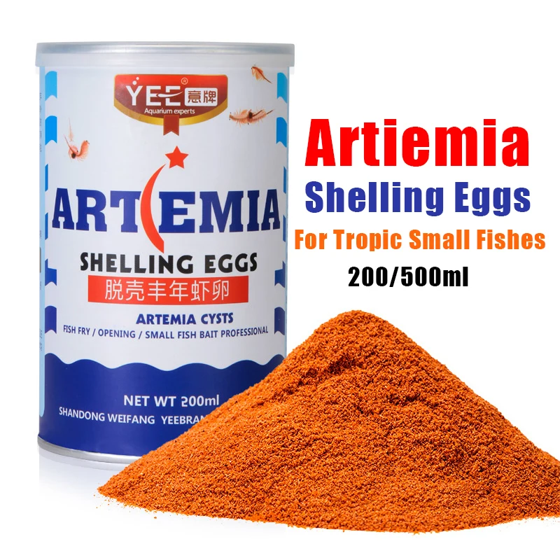 Аквариумная тропическая Рыбная еда Артемия Шеллинг яйца для маленьких рыб - Цвет: Shelled Eggs