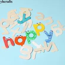 26 шт./партия, краска НЕОБРАБОТАННАЯ древесина нижний корпус A-Z Алфавит Ранние развивающие игрушки деревянные ремесла самостоятельно АНГЛИЙСКИЙ УЧЕБНЫЙ Рисунок игрушка