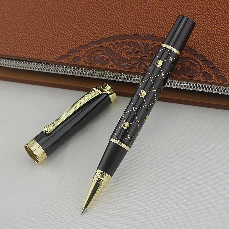 

JINHAO 500 Rollerball Pen Black-Gold Color 7 Colors Pen Gold Clip School Supplies jinhao Pen Material Escolar 13.6*1.8cm
