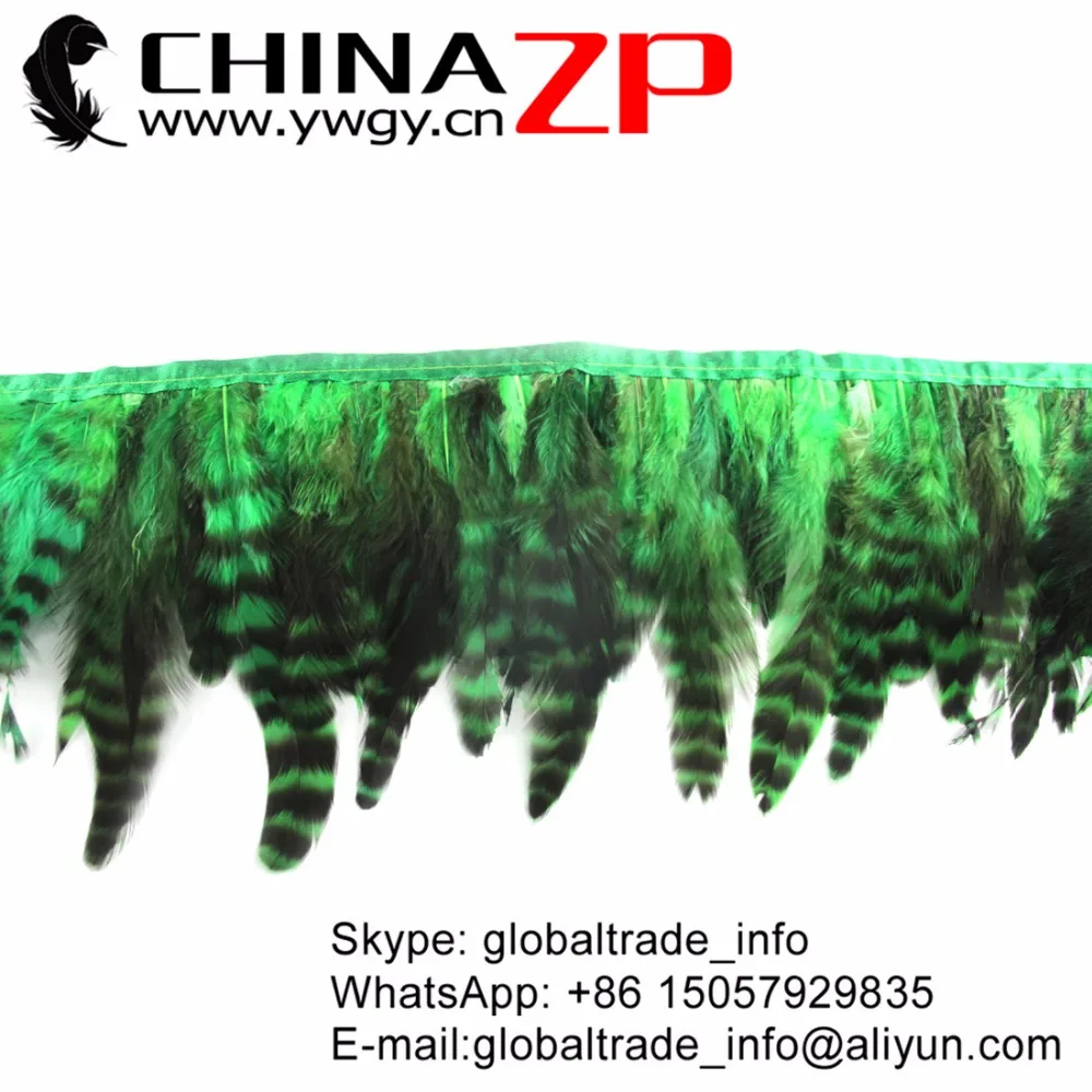 

CHINAZP Factory Cheap Wholesale 10Yards/lot Selected Top Quality Dyed Green Chinchilla Rooster Feathers Fringe Trim