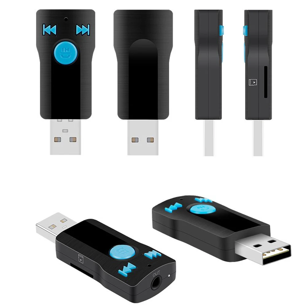 Wireless-Bluetooth-Car-Kit-USB-AUX-Audio Bluetooth-Receiver-1
