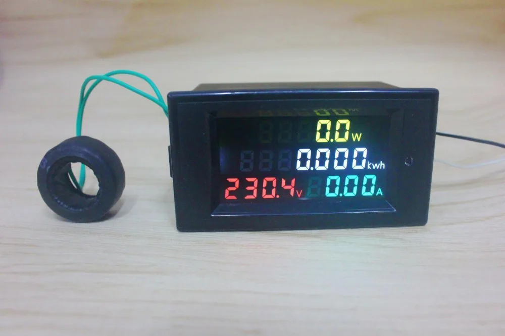 

AC 80-300v LCD 100A Volt Watt Power Meter Ammeter Voltmeter Electric KWH meter