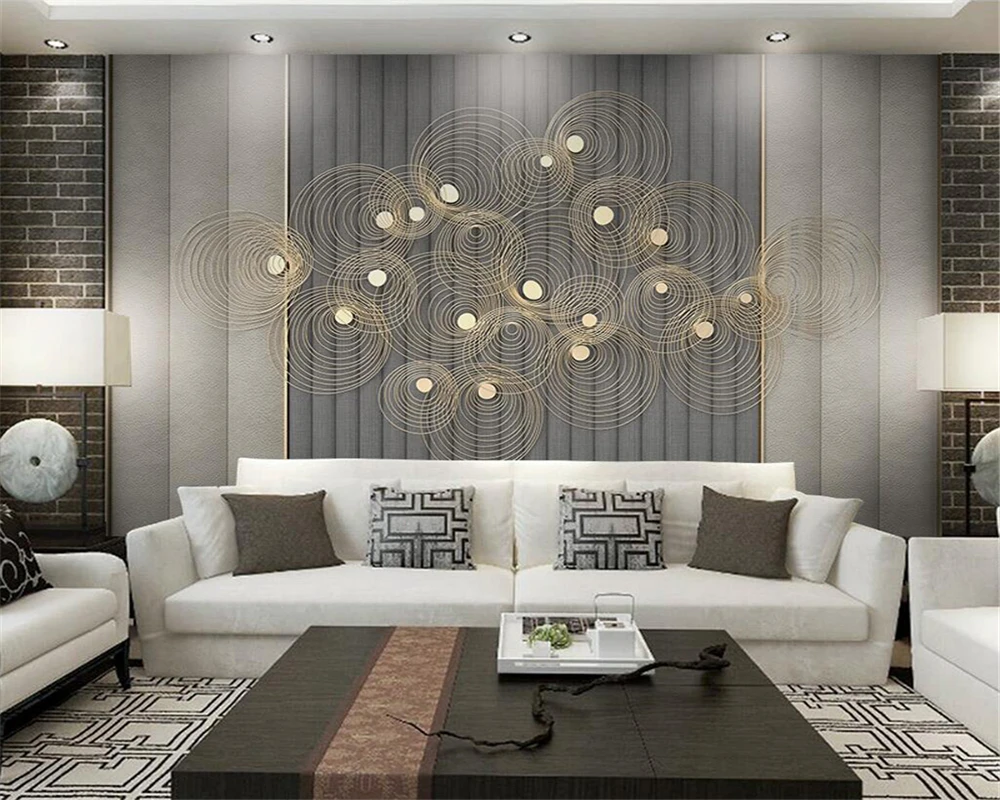 Декоративные обои серии 3d металлический круг метоп украшает ткань зерна китайский стиль мягкая посылка задний план стены