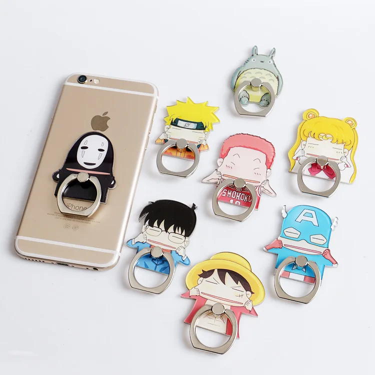 New Universal Phone Stand Bracket Finger ring holder phone Holder Stent Personality Lazy Phone Anti-slip Naruto Luffy