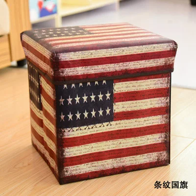 Водонепроницаемый складной Pouffe De Rangement ящик для хранения игрушек стул ножные табуреты большой емкости квадратный органайзер для хранения Opbergdoos - Цвет: C