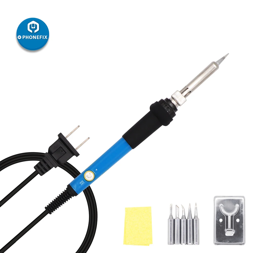 60W 110V 220V Electric Soldering Iron Welding Tool Kit Adjustable Temperature 60W Welding Set Tool Electric Soldering Iron Gun