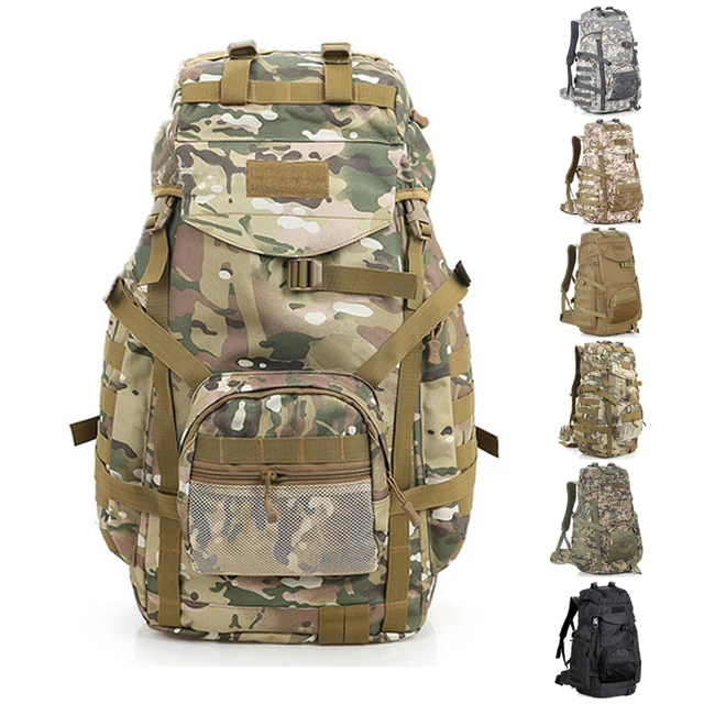 60L ACU Tactical Range Bag Sacheted MOLLE Tactical Gear Hunting ...