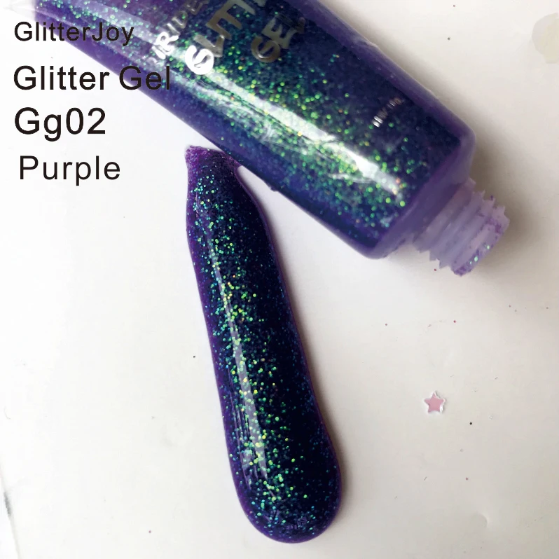 

GG02 10G/TUBE Purple Small Glitter Gel for Hair Glitter Root ,Glitter Hair Styling Accessory