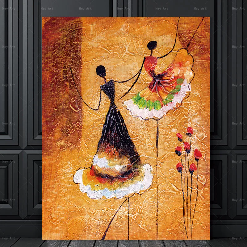 

Frameless Wall Art Picture Figure Painting Posters and Prints Dancing girl on Canvas artwork for Living Room
