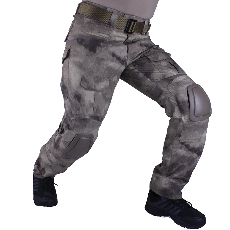 Охотничьи камуфляжные штаны tactische Broek A-TACS AT broek en kniebeschermers Военная униформа для косплея