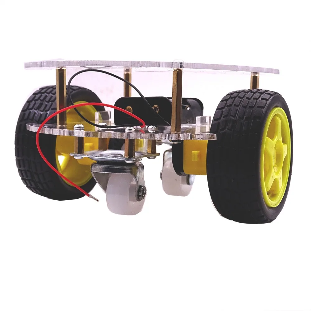 Умный автомобильный комплект 2WD умный круглый робот-автомобиль двухслойный шасси комплект с кодером скорости для Arduino DIY стартовый обучающий комплект