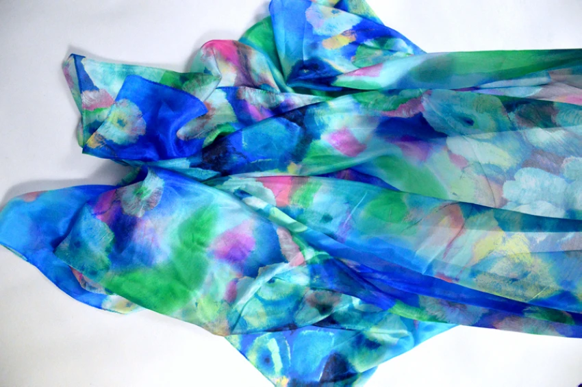 Женский длинный шелковый шарф с принтом 100% x 180 см|long scarf shawl|pure silk scarfsilk |