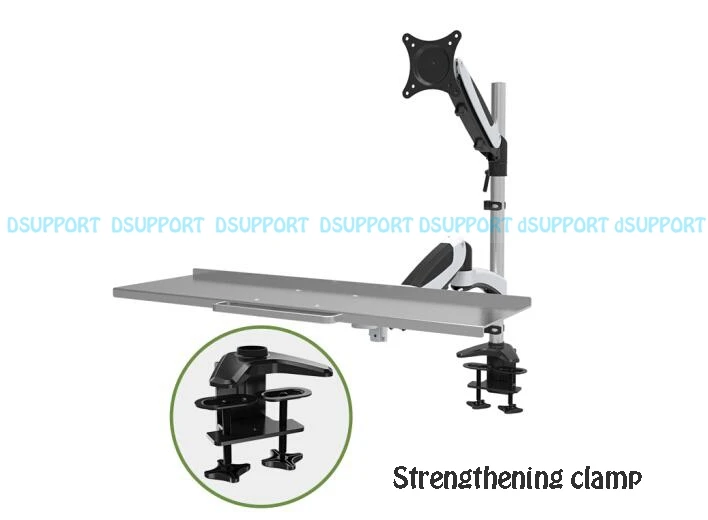 Эргономичный газовый пружинный монитор с подставкой из алюминиевого сплава+ держатель клавиатуры полное движение настольное крепление для скалолазания монитор Подставка Кронштейн