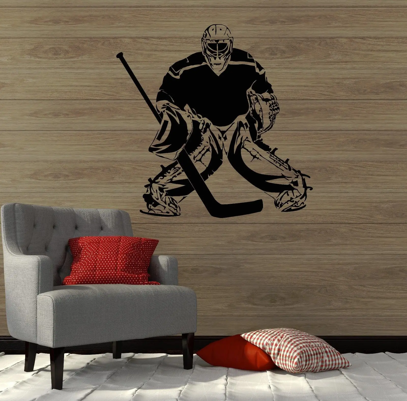 S001 2016 Fashion Removable Sport Wall Decals Hockey Sport Player
