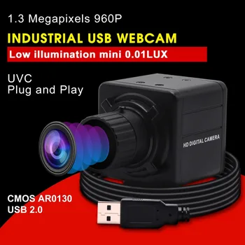 

Free shipping 1.3MP 960P HD 6mm manual focus lens 1/3 Aptina AR0130 CMOS surveillance Video record usb camera windows software
