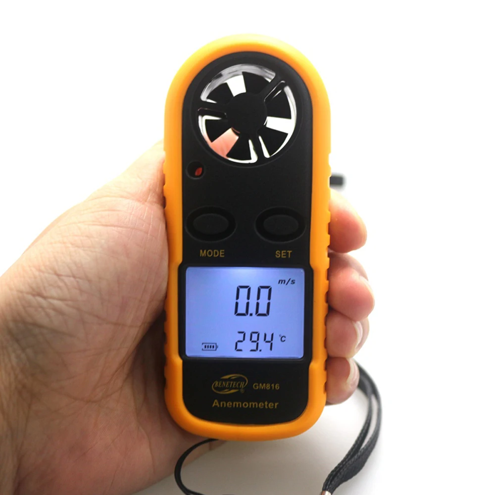 Mini Digital Anemometer Wind Speed & Temperature Meter Tester