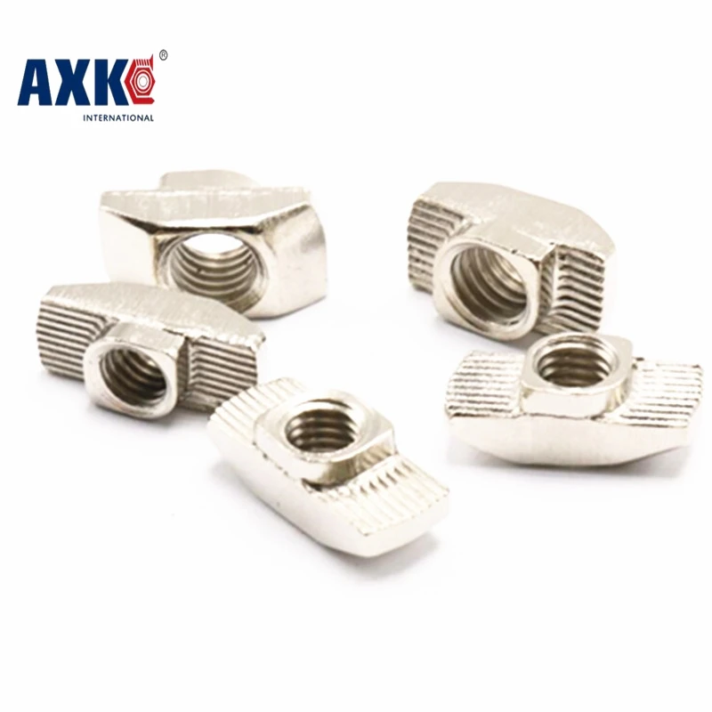 

M5 T nut Hammer Head Fasten Nut M5 Connector Nickel Plated for 20 series Slot Groove 6
