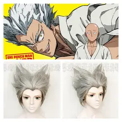 Новый аниме ONE PUNCH-MAN GAROU cosplay парик для женщин и мужчин Серебряный парящий пушистый синтез парик для волос Необычные Бальные парики для