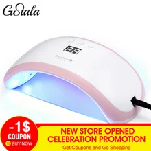 Gustala Rainbow 8 УФ светодиодный Сушилка для ногтей лампа для гель-лака датчик руки 36 Вт ЖК-дисплей 21 Светодиодный светильник маникюрная машинка для дизайна ногтей