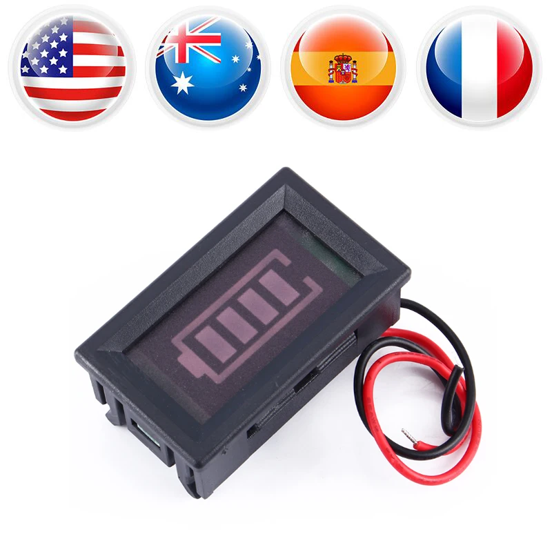12V Digital LED Battery Capacity Tester Voltmeter Meter MP Indicator