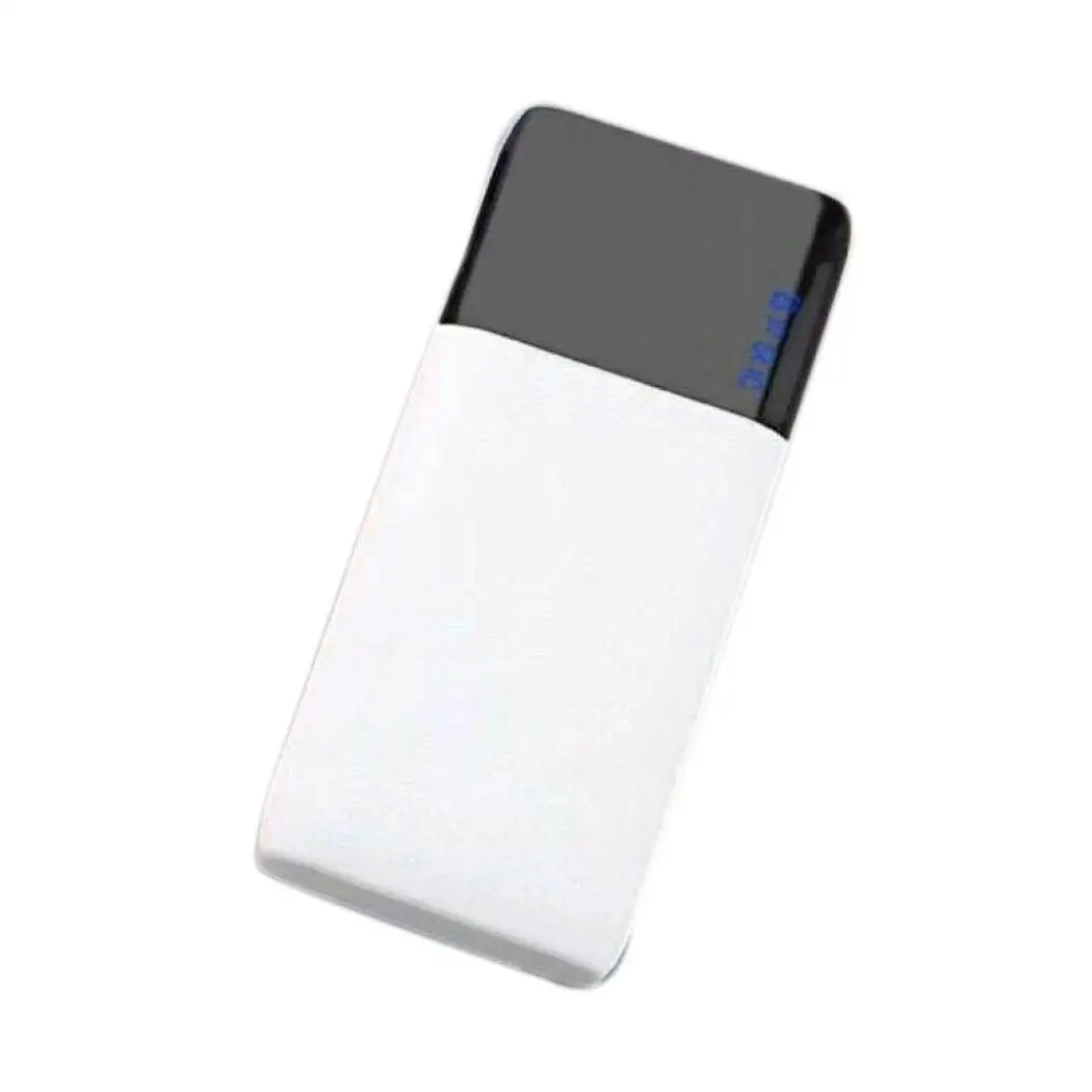 Портативный двойной USB мини банк питания Мобильный телефон внешний Банк питания аккумулятор(упаковка с бумажной коробкой) зарядное устройство - Color: white