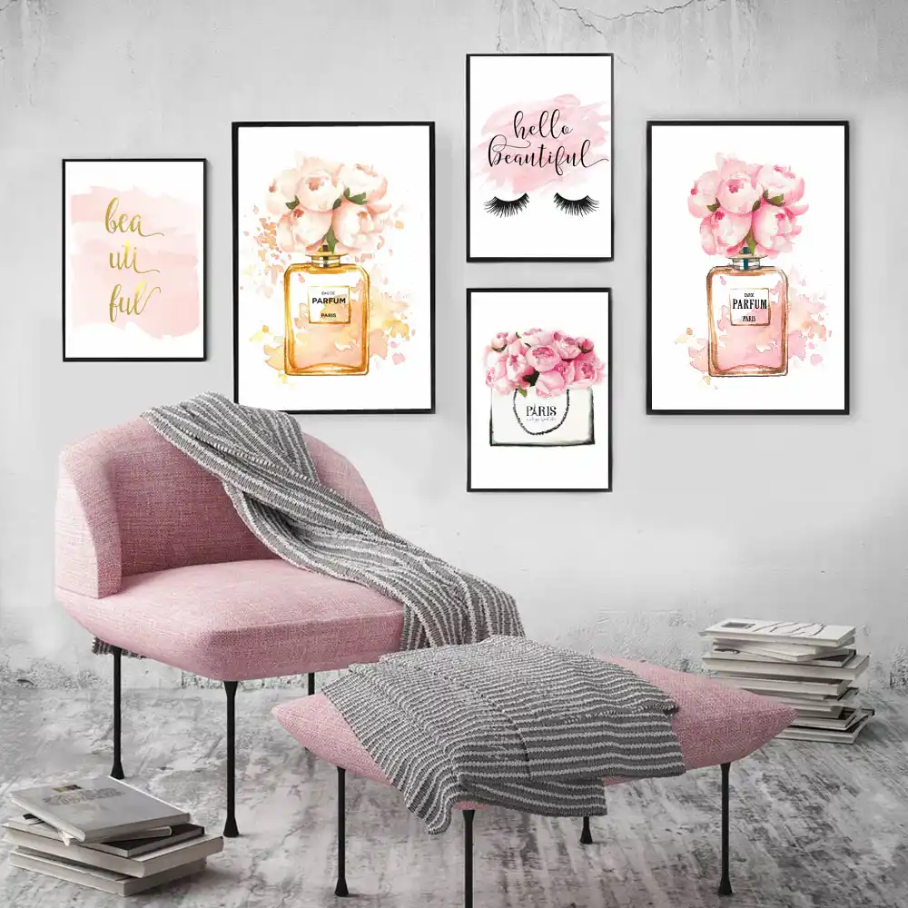 Modern Wall Art Home Decor Perfume Bottle Canvas Painting Coco Wall Pictures For Living Room Fashion Posters And Prints No Frame Painting Calligraphy Aliexpress