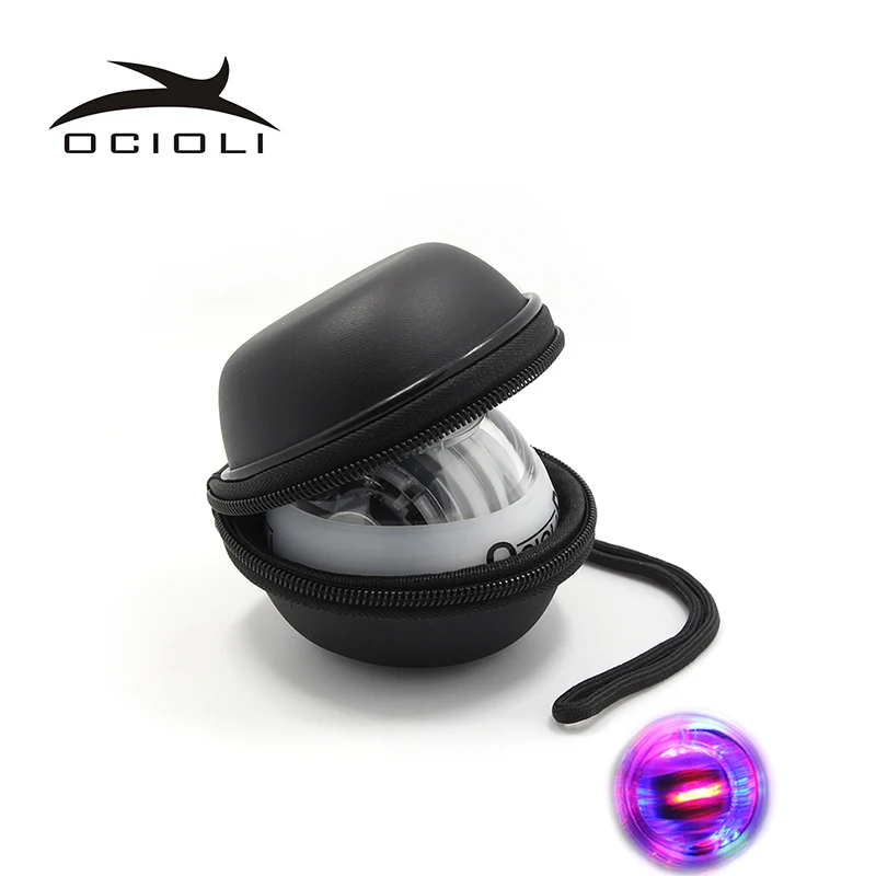 Auto Start LED Counter Gyroscope Gyro Ball for Fitness Gym Sports Autostart Power Ball  with Wrist Ball Bag Muscle Relax